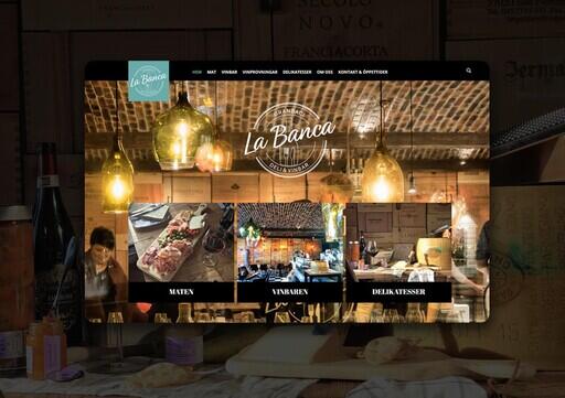 Ny hemsida till restaurang La Banca i Ljusdal. Designad i Yodo CMS publiceringsverktyg.