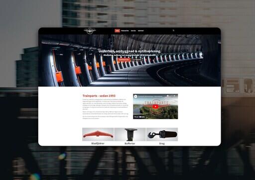 Trainparts nya hemsida är designad av webbyrån GoWeb i Gävle.