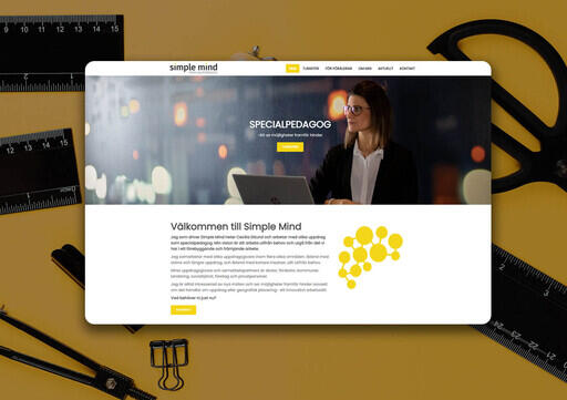 Simple Minds nya hemsida är designad av GoWeb webbyrå i Gävle.