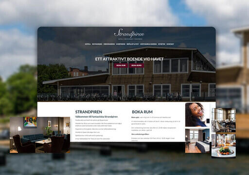 Strandpiren i Hudiksvalls nya hemsida är skapad av oss på Webbyrån GoWeb i Gävle.