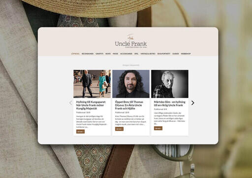 Uncle Franks nya hemsida är skapad av webbyrån GoWeb i Gävle. Webbplatfform: Yodo CMS.