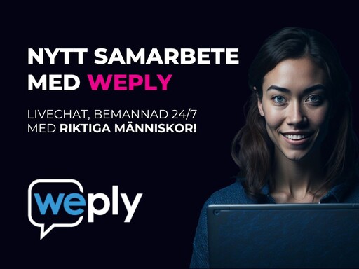 Nytt samarbete med Weply - Erbjud dina kunder en Livechat