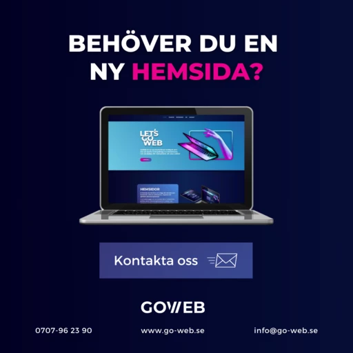 Behöver du en ny hemsida? Kontakta oss på webbyrån GoWeb.